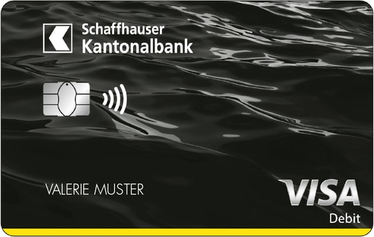 Visa Debit-Karte schwarz mit Perso