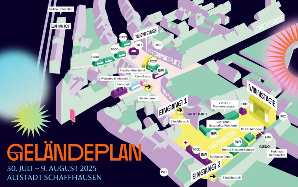 Geländeplan Stars in Town 2025